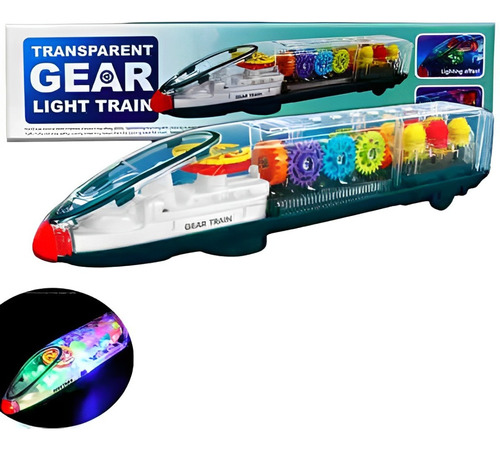 Brinquedo Gear Train Trem Musical Com Engrenagens Som E Luz