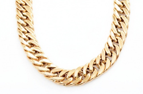 Pulseira Ouro18k Grumet/duplo Oca 20cm 60grs