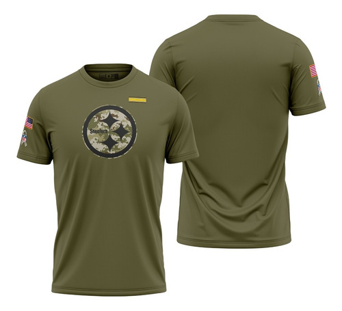 Playera Acereros Pittsburgh Steelers Army Verde Militar