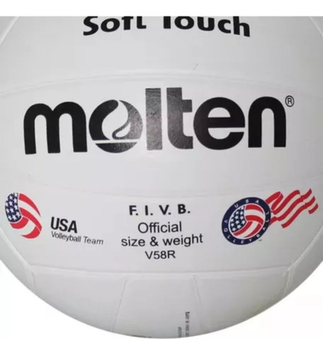 Paquete De 20 Balones Voleibol Molten V58r Hule Natural Blanco