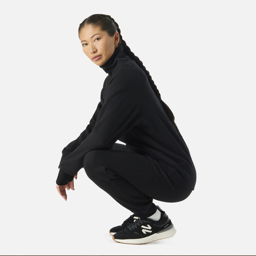 Poleron Deportivo Cierre Completo Mujer Cool Down Negro