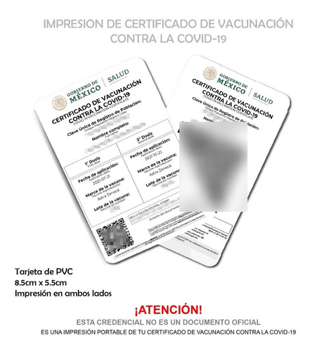 Credencial Tarjeta Pvc Personalizada