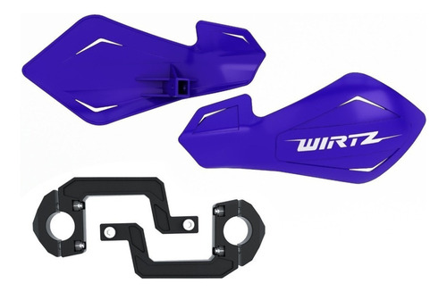 Cubremanos Shock Flotantes Enduro Cross Atv Azul Wirtz