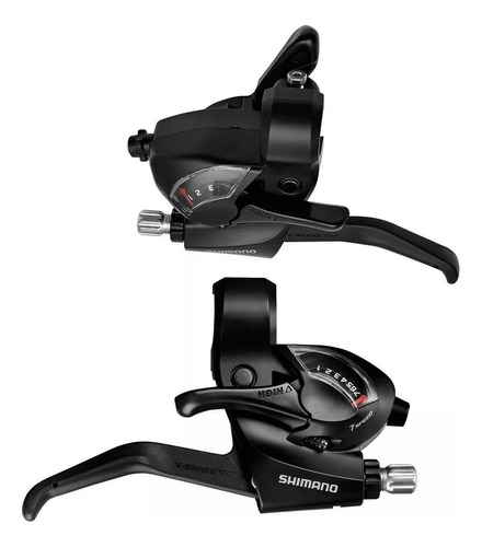 Alavancas de bicicleta Shimano Tourney ST-EF41 3x7 com duas mudanças/freios