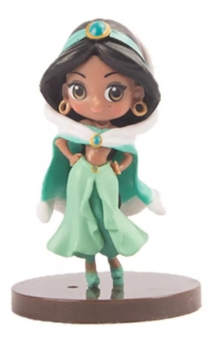 Princesas Mini Figuras Colección Decoración Con Base Jazmín 