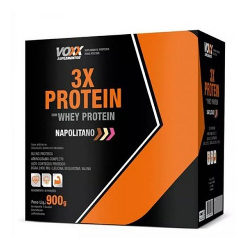 Whey Protein 3x Voxx Sabor Napolitano 900g