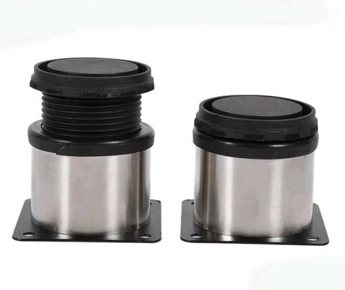 Imagen 5 de 8 de Set 2 Pata Tubular Mueble Hogar Oficina Cocina 38mm X 200mm