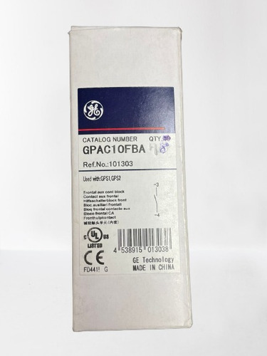 Gpac10fba Contacto Auxiliar Frontal 1no P/surion Ge