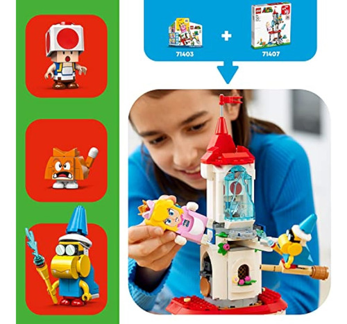 Lego Super Mario Cat Peach Suit Y Frozen Tower