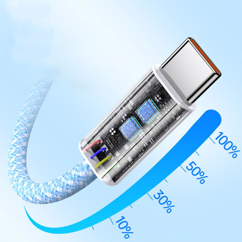 Cabo Usb Tipo C De 10a 120w, Fio De Carregamento Rápido Para