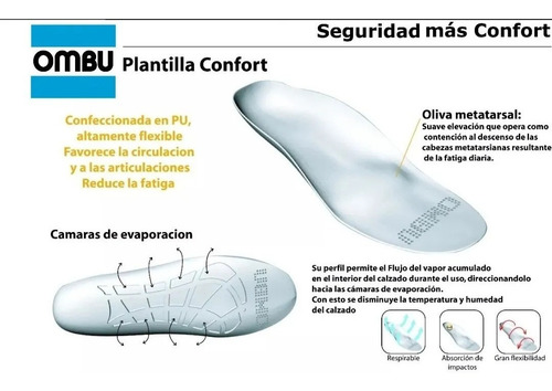Zapato Ombu Ozono, Calzado De Trabajo Y Seguridad Confort