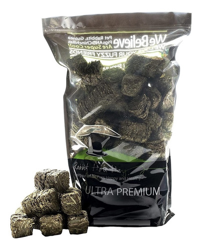 Rabbit Hole Hay Ultra Premium, All Natural Alfalfa Cubes For