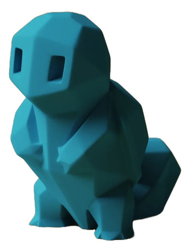 Figura Squirtle Poligonal Pokemon Impreso En 3d