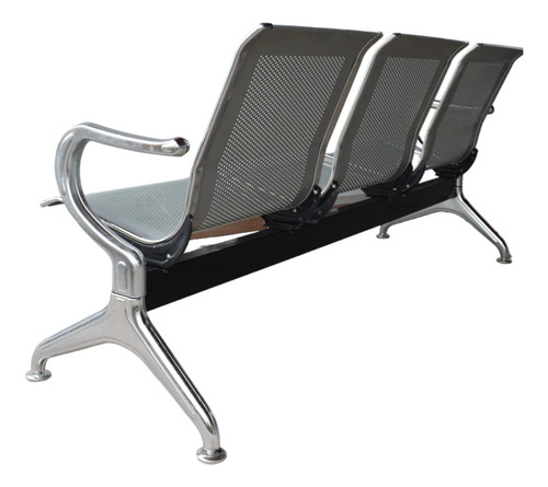 Imagen 7 de 7 de Silla Tandem Para Sala De Espera 3 Puesto Metalica