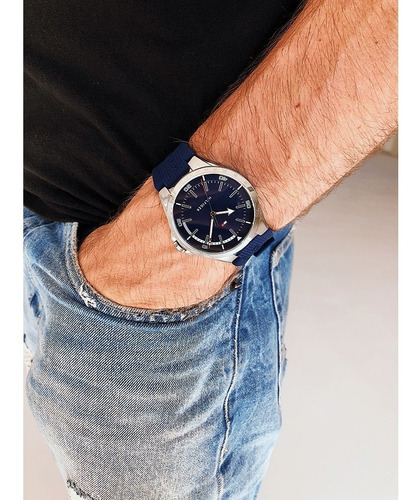 Relógio Tommy Hilfiger Original Novo Masculino Pulseira Azul