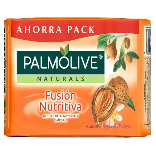Imagen 1 de 3 de Jabón en barra Palmolive Naturals Almendra y Aceite de Omega 150 g 4 u