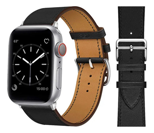 Pulso Manilla Correa Cuero Para Apple Watch 42 44 45mm Ultra
