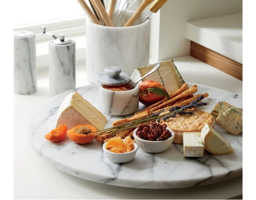 Base Giratoria Lazy Susan Mármol Negro Monterrey 60 Cm