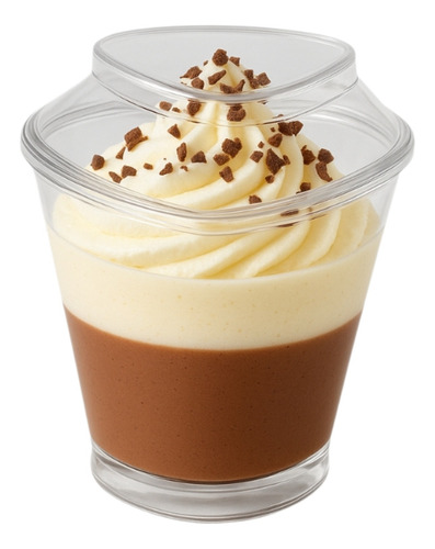 Set 24 Vasos Postre 80ml Triangular Reposteria Desechable
