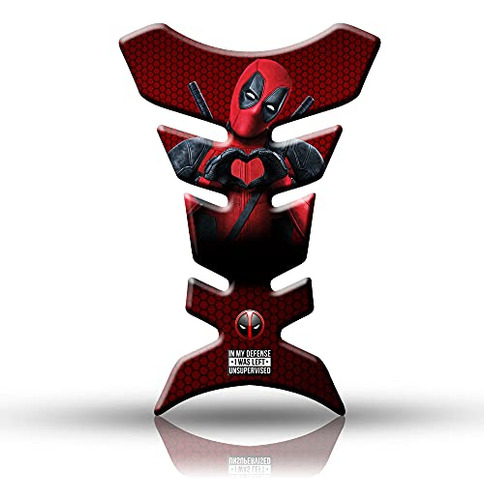 Deadpool - Almohadilla Protectora Tanque De Motocicleta...