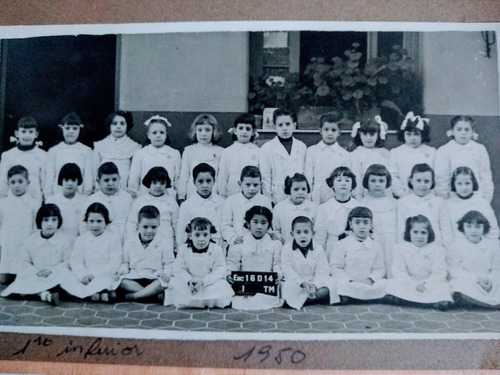 Foto Carpeta 1950 Escolar Alumnos 1ro Inferior