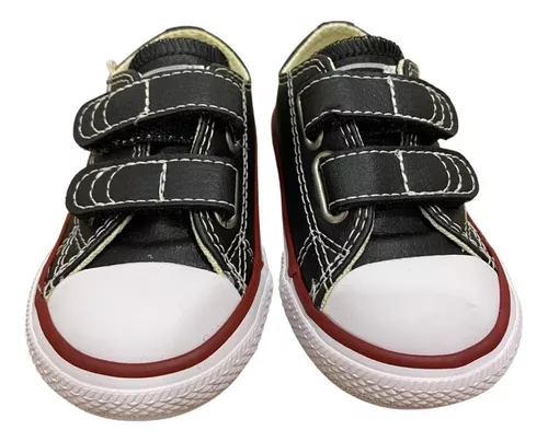 Tênis All Star Infantil Couro e Velcro Branco Converse Branco