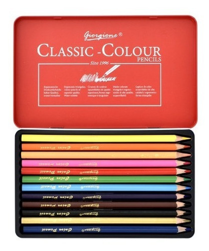 Set 12 Eco-lápices Colores Giorgione Tonos Clásicos
