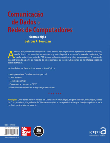 Comunicação de Dados e Redes de Computadores, de Forouzan, Behrouz A.. Editorial AMGH EDITORA LTDA.,The McGraw-Hill Companies, Inc., capa mole em português, 2008