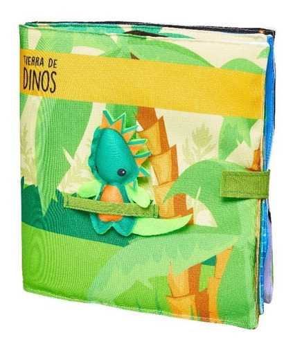 Libro Sensorial Con 6 Escenas Kiwi  Tierra De Dinos Muñeco