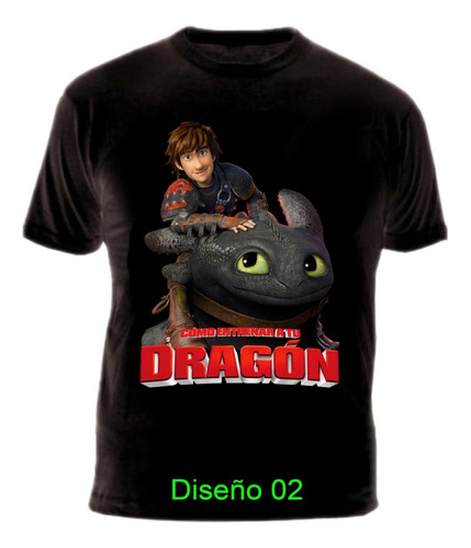 Remera Adulto Como Entrenar A Tu Dragon 100% Algodón