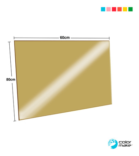 Lamina De Acrílico Espejo Dorado 60x80 3mm Color Make Cm0136