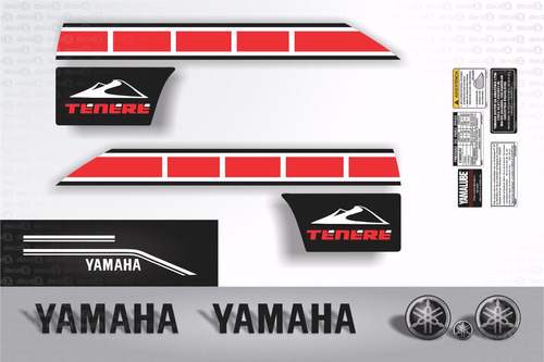 Adesivo Yamaha Tenere 250 2013 Branca Kit Tnr007 Cor -
