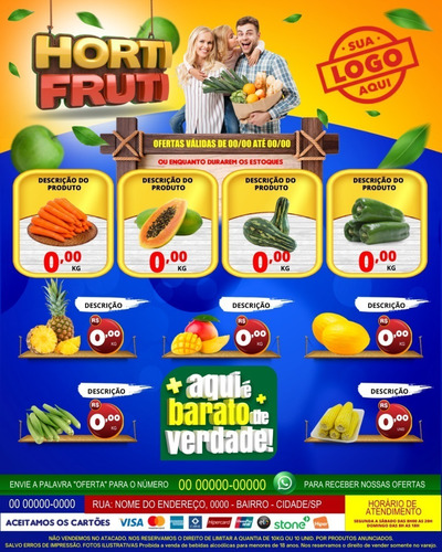 Imagem 4 de 4 de Encarte Para Hortifruti - Editável No Canva