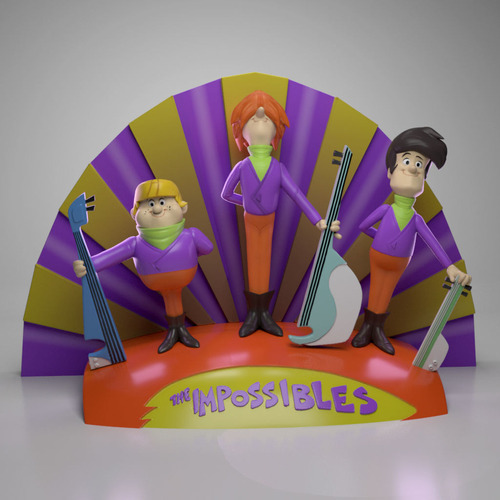 Figuras 3d Los Imposibles Set Musicos