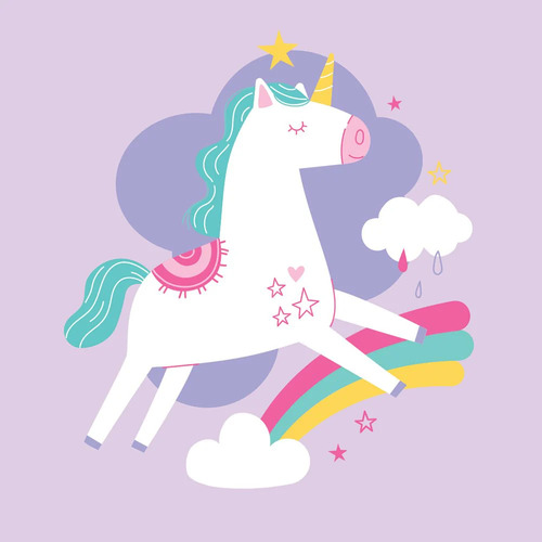 Impermeable De Unicornio De Niña Con Capucha Ajuste Comodo