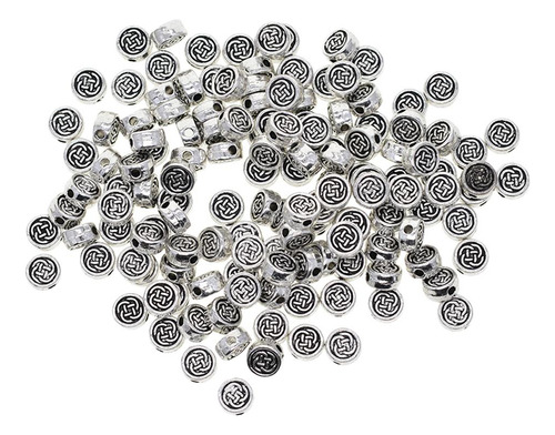 2 X 100 Uds Plata Nudo Irlandés Espaciador De Metal 6x3mm ~