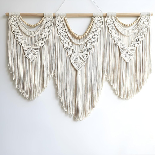 Tapiz De Macramé Grande Colgar Pared, Decoración De P...