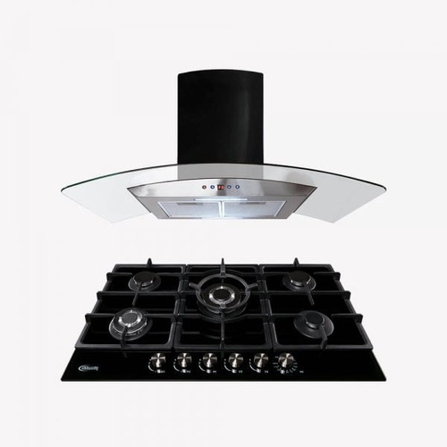 Cocina Empotrable Trevi 90 + Campana Dina Black