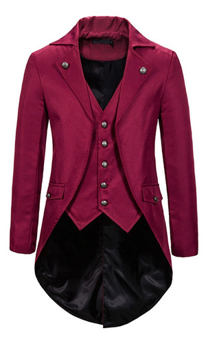 Abrigo Para Hombre W T722, Vestido Gótico, Uniforme De Esmoq