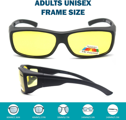 Gafas Nocturnas Polarizadas Con Corte Azul Y Ajuste Ideal