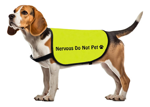 Chaleco Nervioso Para Perro Con Mensaje  Nervous Do Not Masc