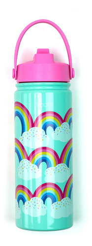 Yoobi Rainbow Sprinkles - Botella De Agua 18 Onzas Con Pop