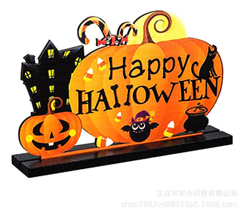 L Decoraciones De Madera Para Mesa De Halloween, Decoración