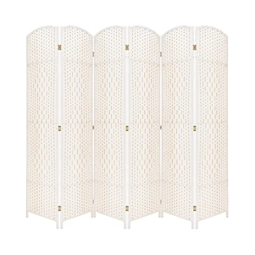 Separador De Ambientes Plegable De 6 Pies, Blanco