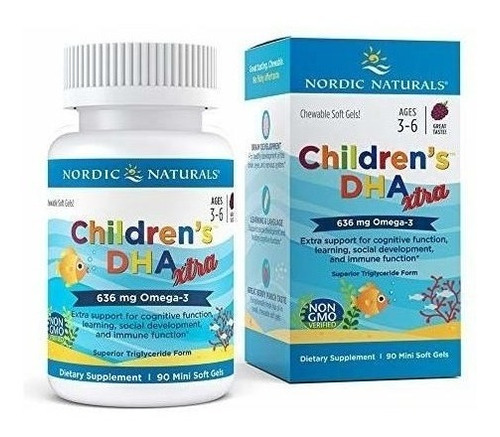 Omega 3 Children's Dha Xtra, Nordic Naturals,  90 Geles