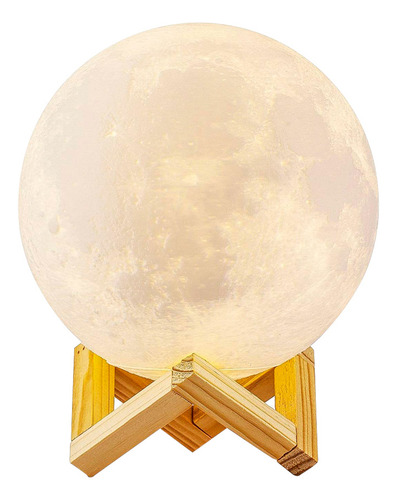 Lámpara Luna 18cm Con Luces Led Rgb Táctil Control Remoto