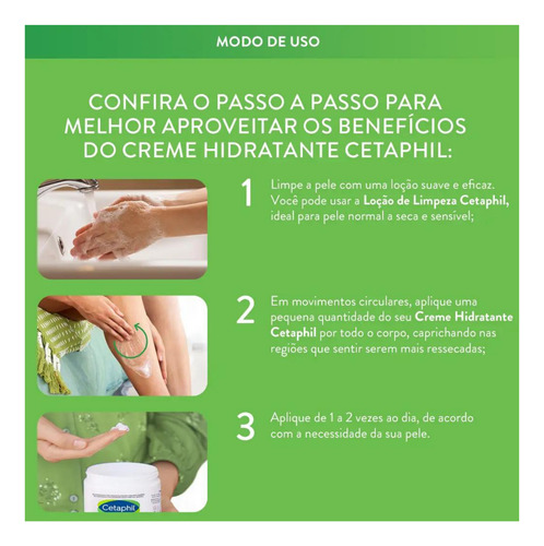 Kit Creme Loção Hidratant E Cetaphil Corpo Rosto Pele Seca