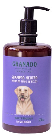 Shampoo Granado Pet Neutro 500ml Tom de pelagem recomendado Claro