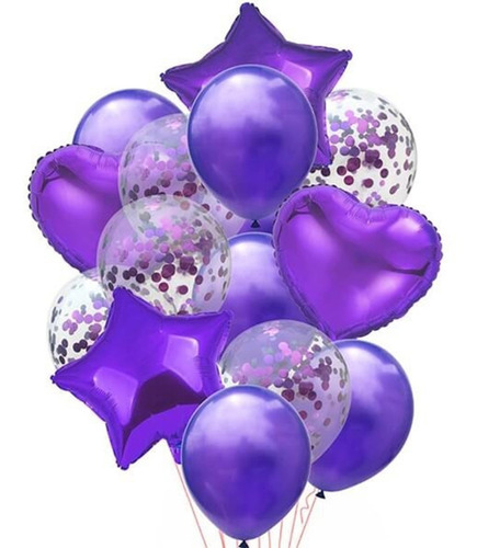 Bouquet Globos Metalizados Ramo Kit Bombas Set Decoración