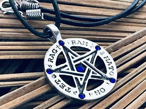 Trilogia Joyas Peltre Pentagrama Tetragrammaton Runas Colgan